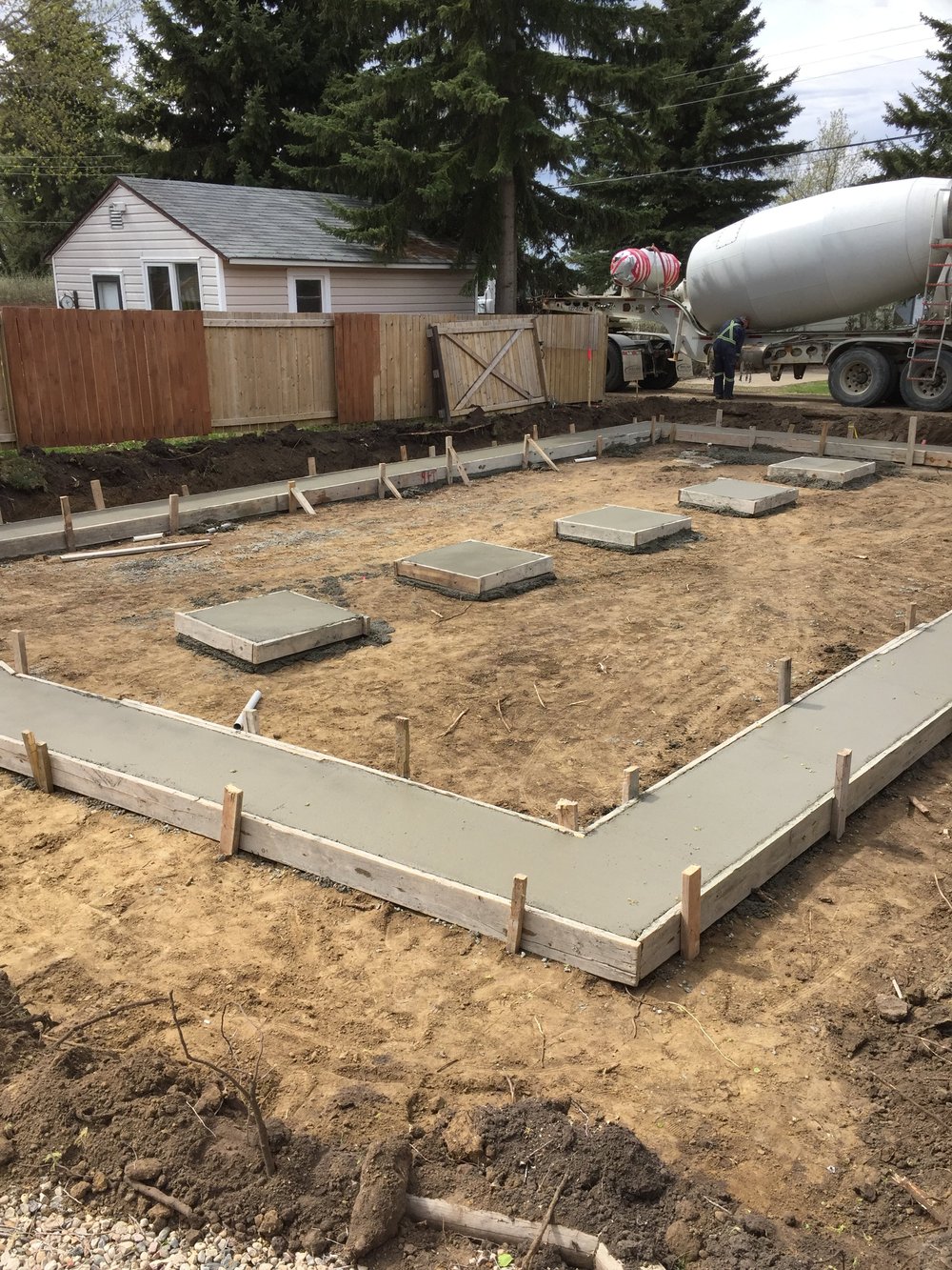 Finished concrete slab ready for framing