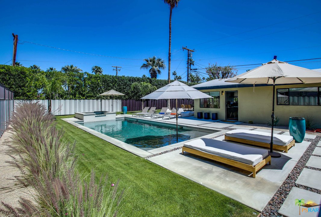 Pool & yard after
