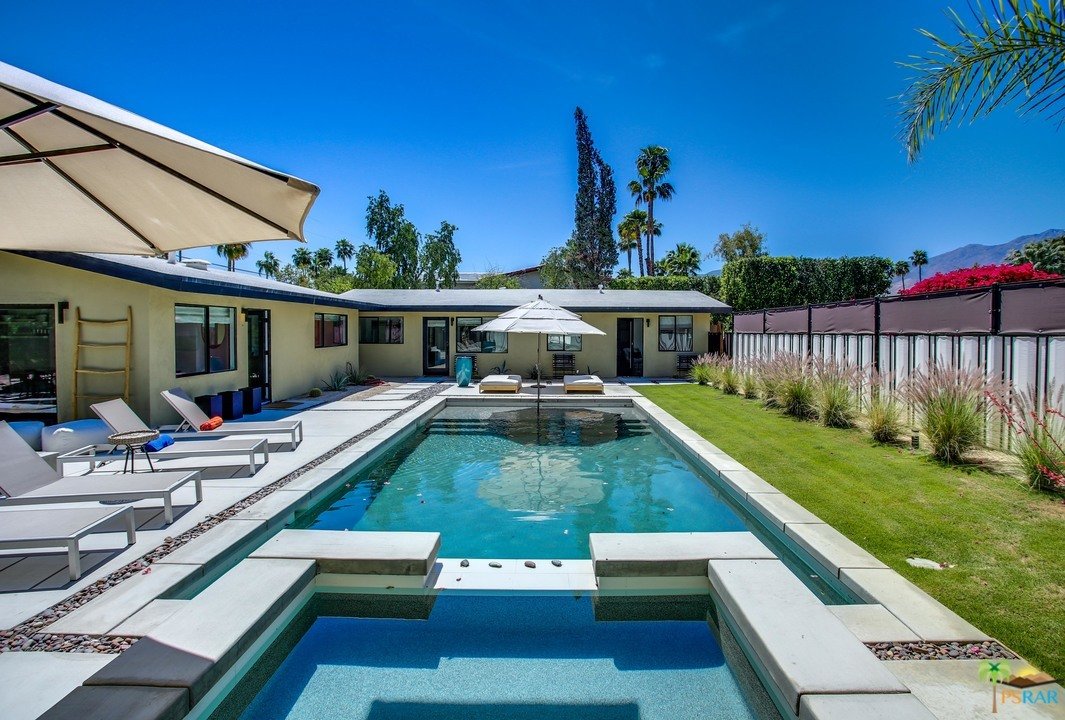 Pool & yard after