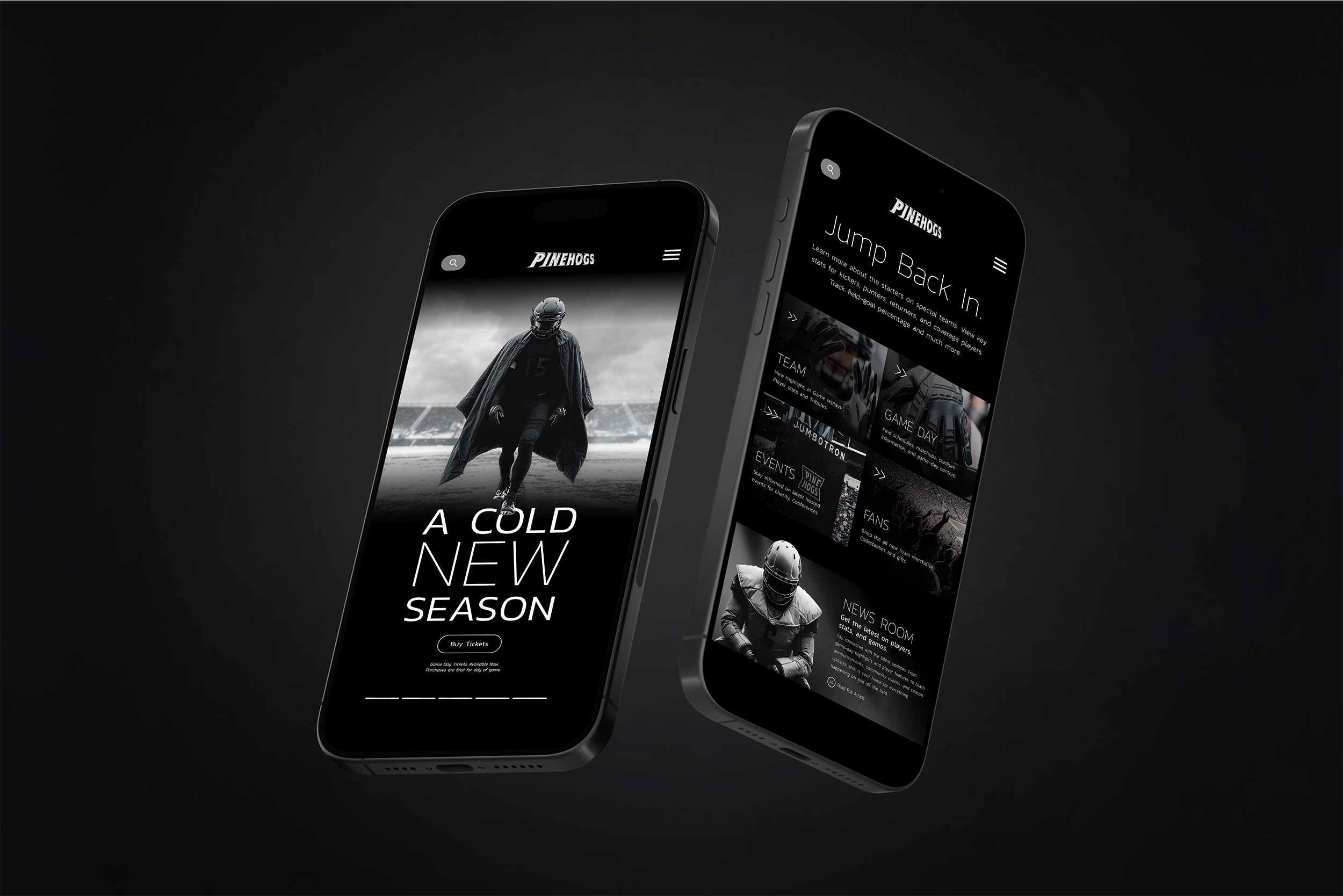 Pinehogs Mobile Landing Page