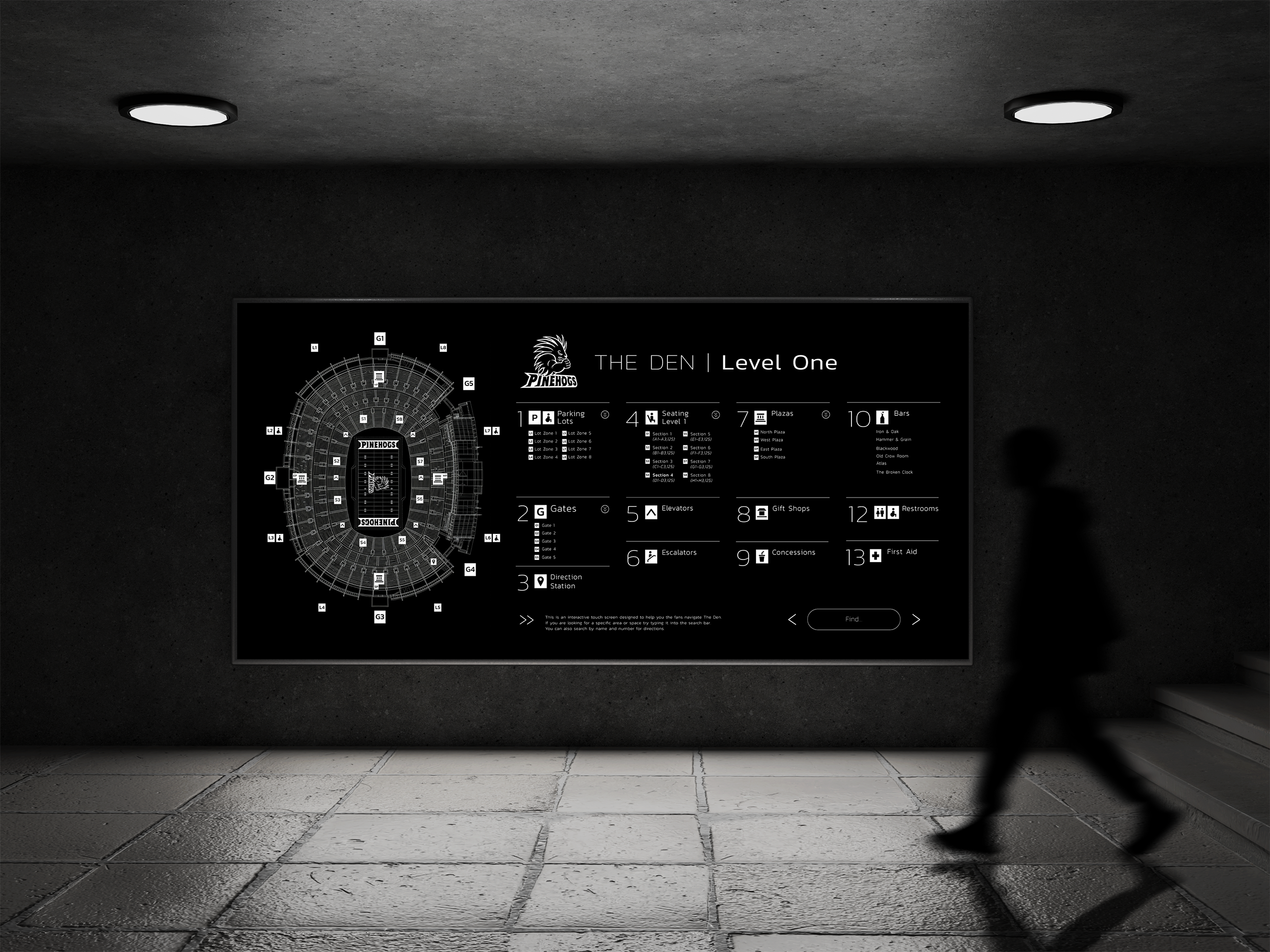 Pinehogs Digital Stadium Map