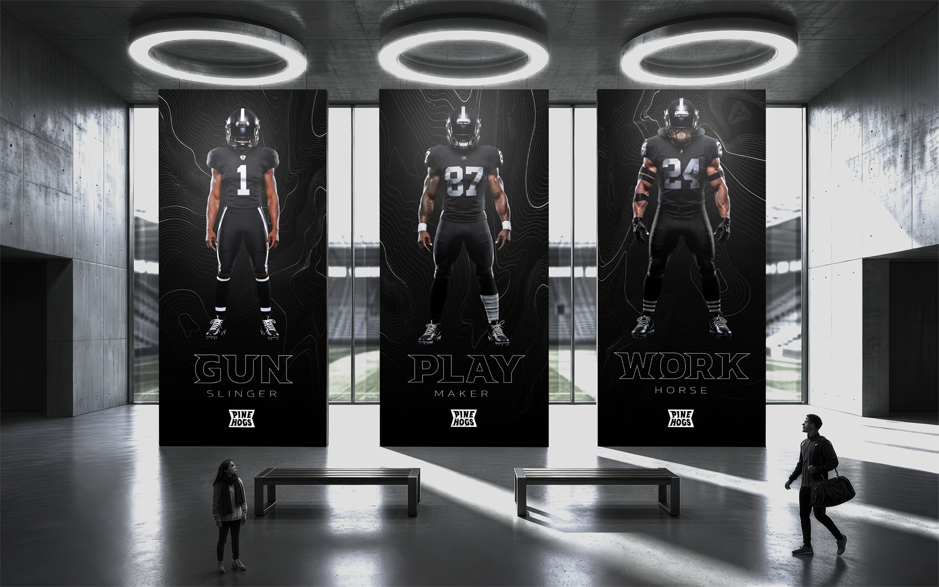 Pinehogs Printed Stadium Banners