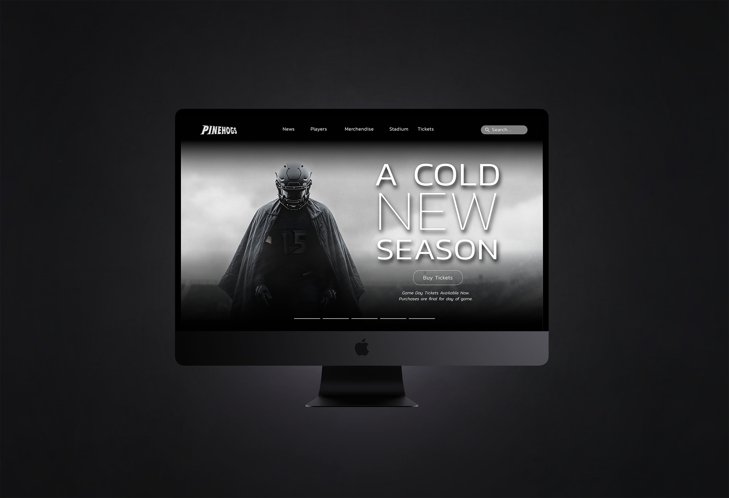Pinehogs Landing Page Mockup