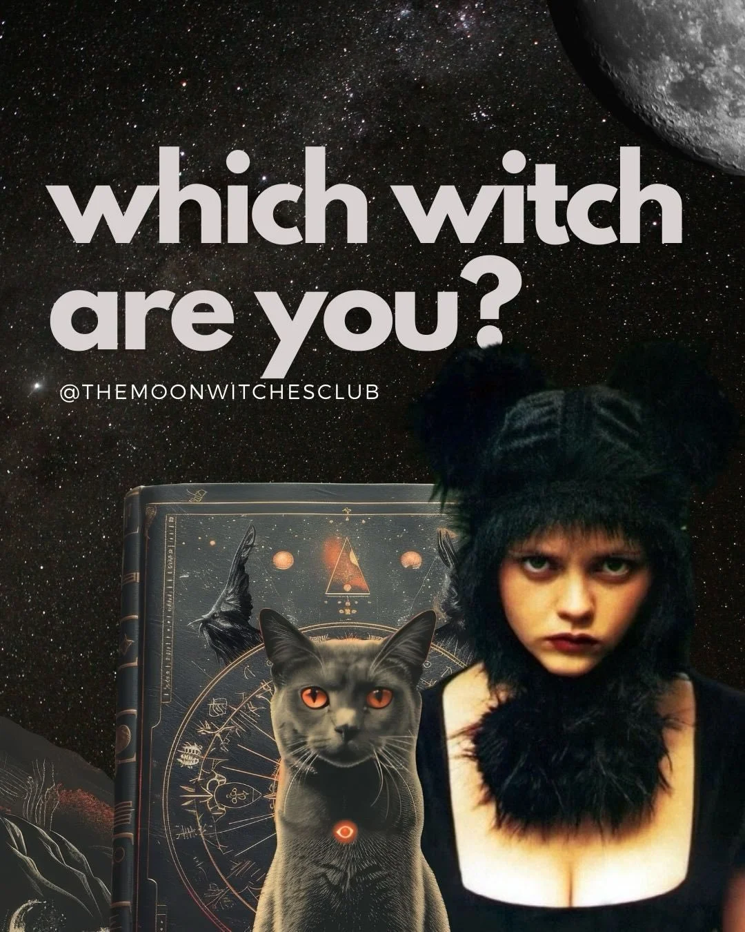 Which Witch Are You?
Your chart, viewed through a witch lens.
The three signs of a witch that stand out most.
The name of your guide and ally.
Personalised report available via my website.

#witch #witchlife #signsofawitch #birthchart