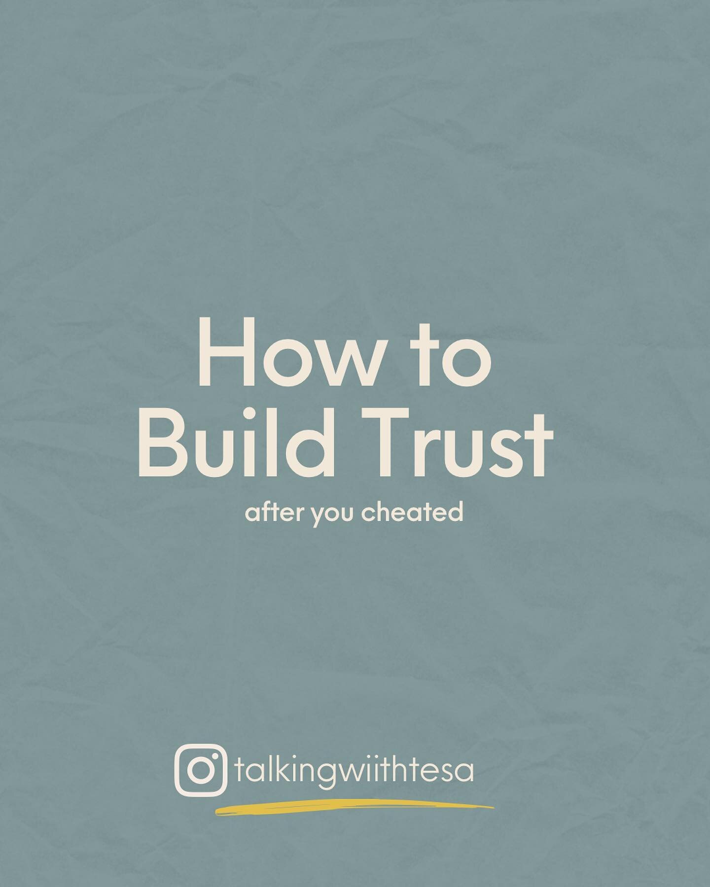 If you have cheated on your partner, it is important to take responsibility for your actions and work towards rebuilding trust. Here are some steps you can take to build trust after you have cheated:

1. Take responsibility for your actions

The firs