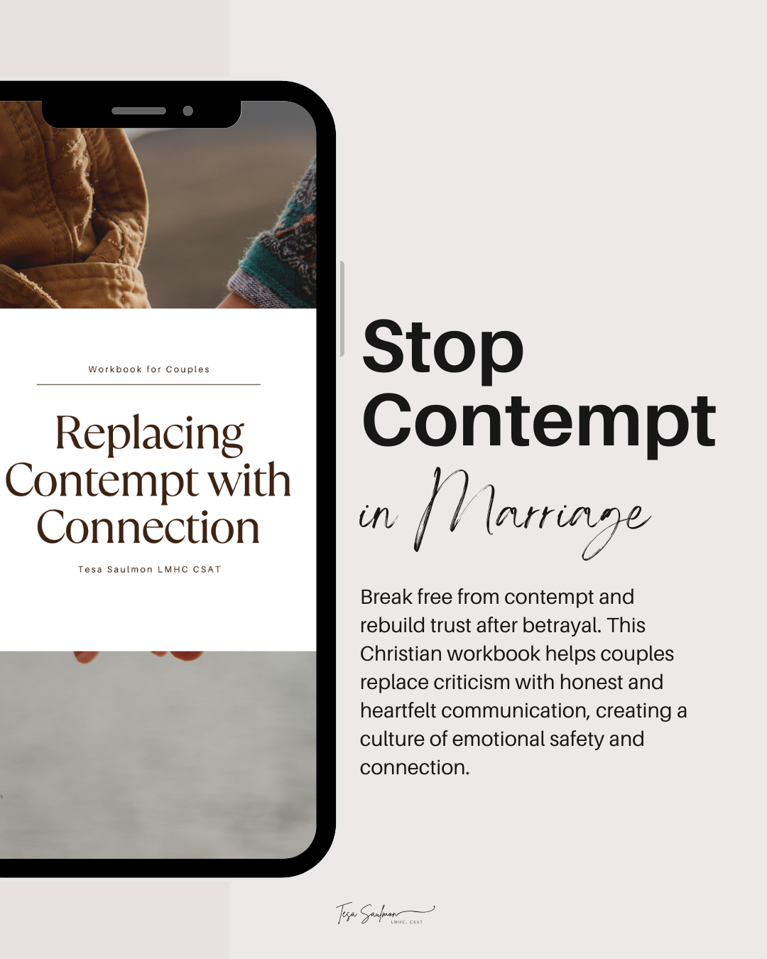 Stop Contempt in Marriage: Christian Workbook for Healing After Betrayal