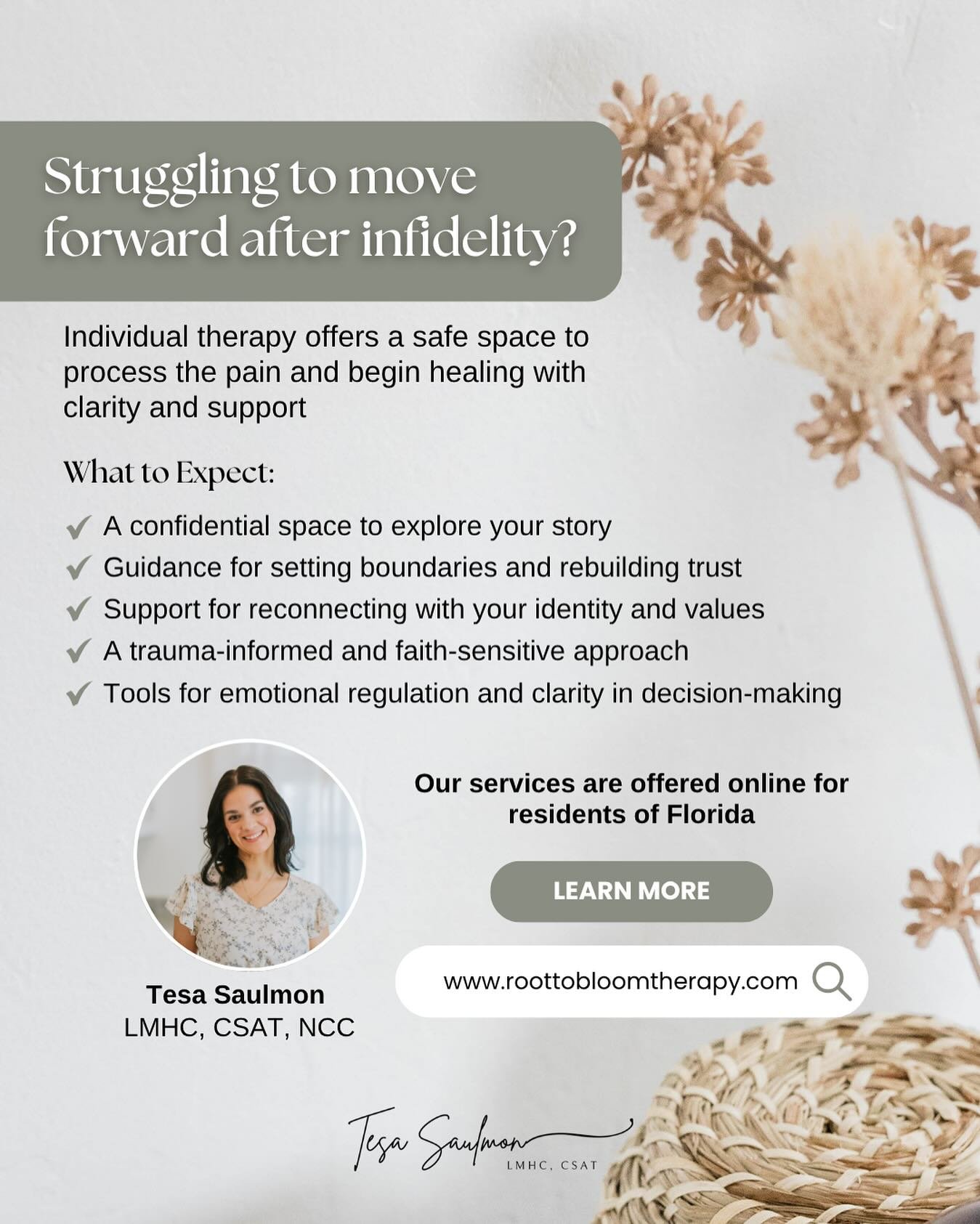 Infidelity can shake your sense of trust, safety, and identity. Whether you&rsquo;re navigating a recent betrayal or trying to process long-standing pain, individual therapy can help you begin to understand what happened and what healing looks like f