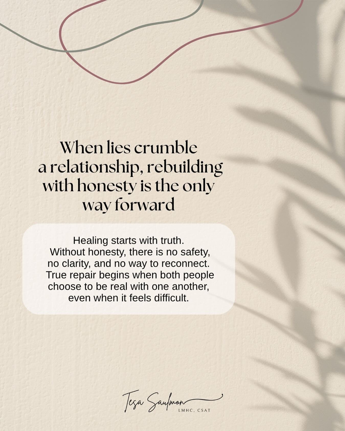 What does it really take to heal after betrayal?

the answer begins with truth. It&rsquo;s not just the lie that causes harm. It&rsquo;s what the lie breaks: trust, safety, and connection.

Rebuilding starts with honesty. That means being consistent,