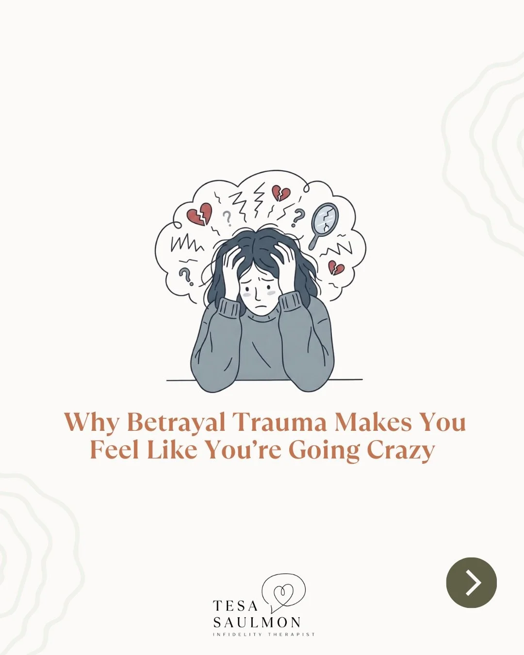 You might wake up exhausted before the day even starts.
Your mind won&rsquo;t slow down.
Your emotions shift without warning.
Your body stays on edge, like it&rsquo;s bracing for impact.

Many betrayed spouses tell me, &ldquo;I don&rsquo;t recognize 