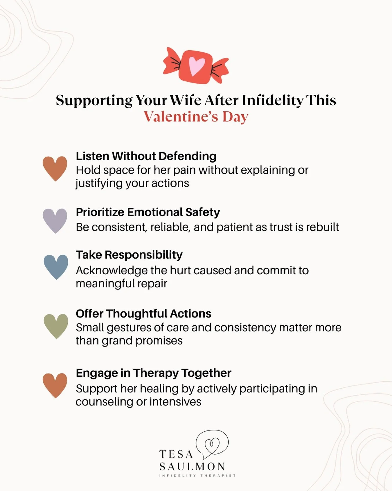 Valentine&rsquo;s Day can feel complicated when you&rsquo;re healing from infidelity.

The cards talk about romance.
The posts highlight grand gestures.
And meanwhile, you may be wondering, &ldquo;What does love even look like now?&rdquo;

If you&rsq