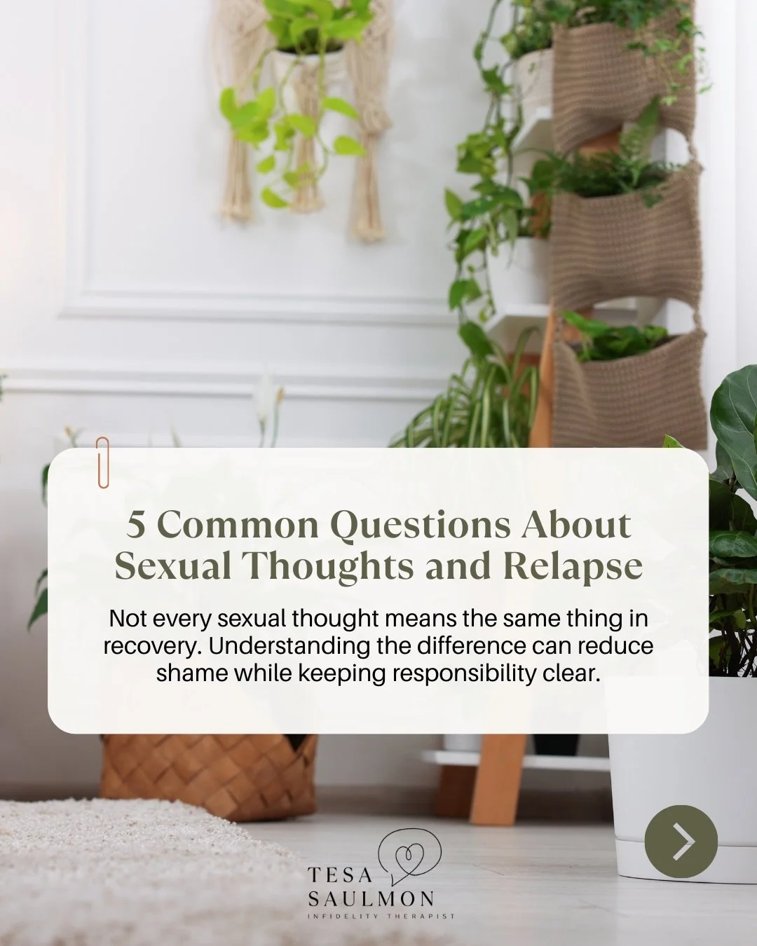 One of the most confusing parts of recovery is this:

&ldquo;Why am I still having these thoughts&hellip; does this mean I&rsquo;m failing?&rdquo;

Sexual thoughts can feel shameful, especially when you&rsquo;re trying to change.
But a thought is not