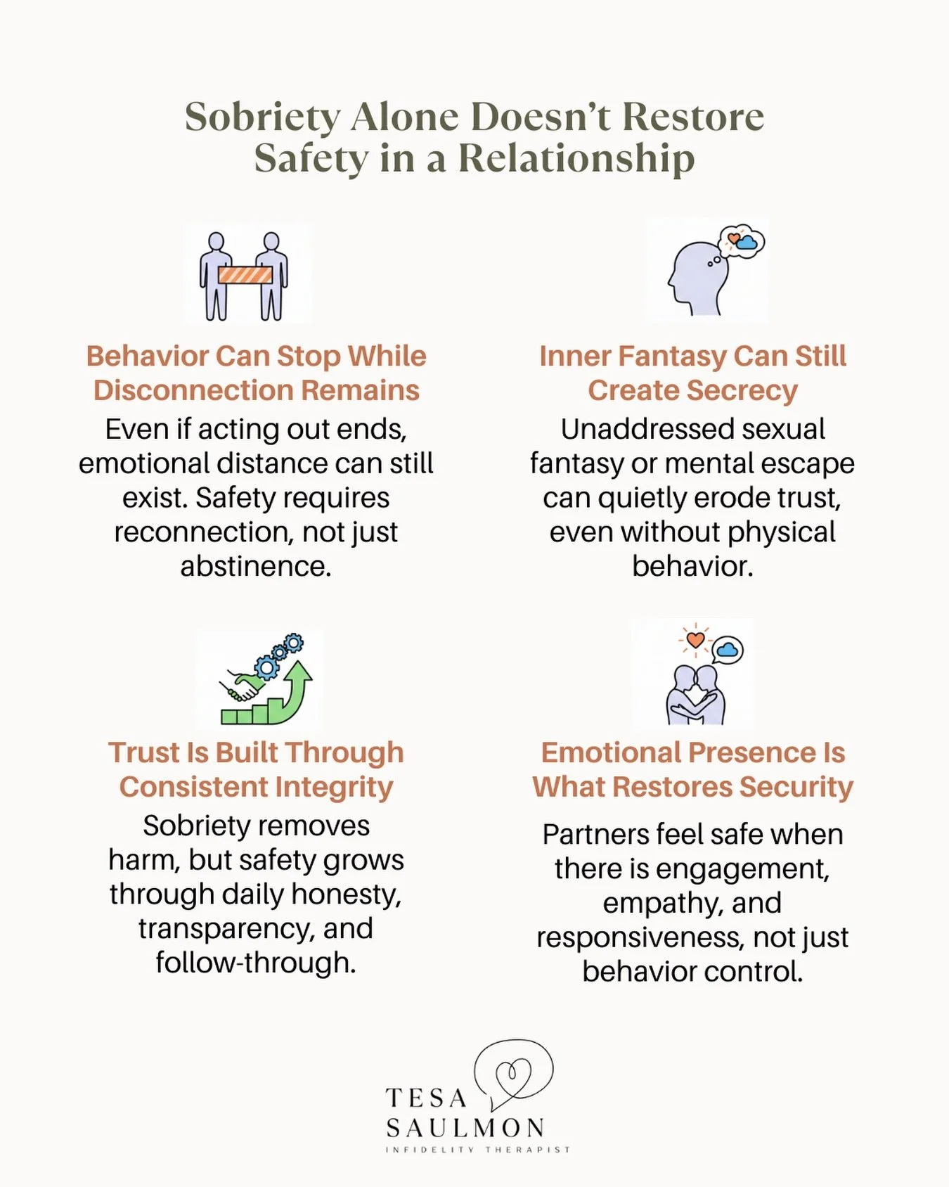 &ldquo;I&rsquo;ve stopped&hellip; so why doesn&rsquo;t it feel better yet?&rdquo;

This is one of the most painful and confusing places couples find themselves after betrayal.

Because stopping the behavior matters.
It&rsquo;s necessary.

But sobriet