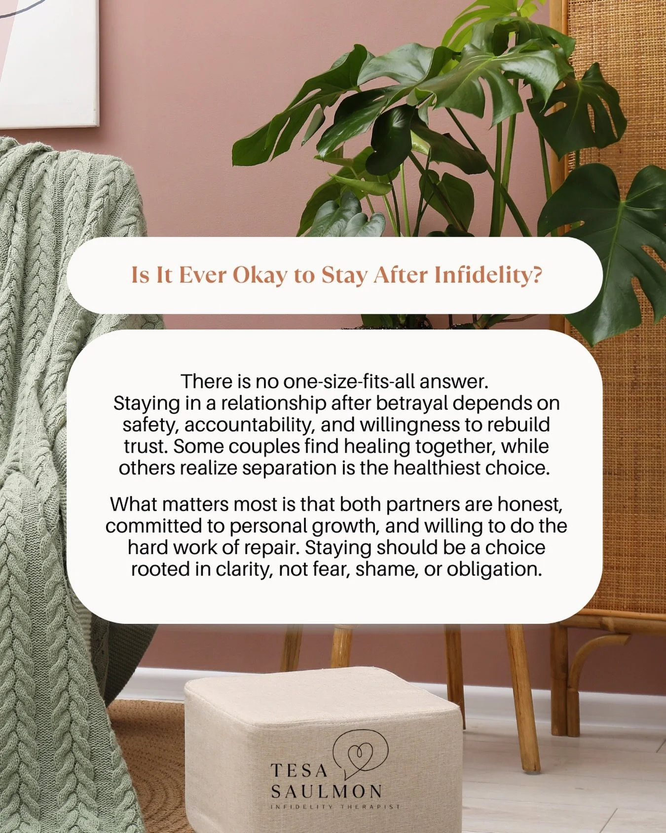 &ldquo;Should I stay&hellip; or should I leave?&rdquo;

After betrayal, this question can feel overwhelming.

Your mind races.
Your heart aches.
And every option feels heavy.

Some days you feel hopeful.
Other days you feel done.

And in the middle o