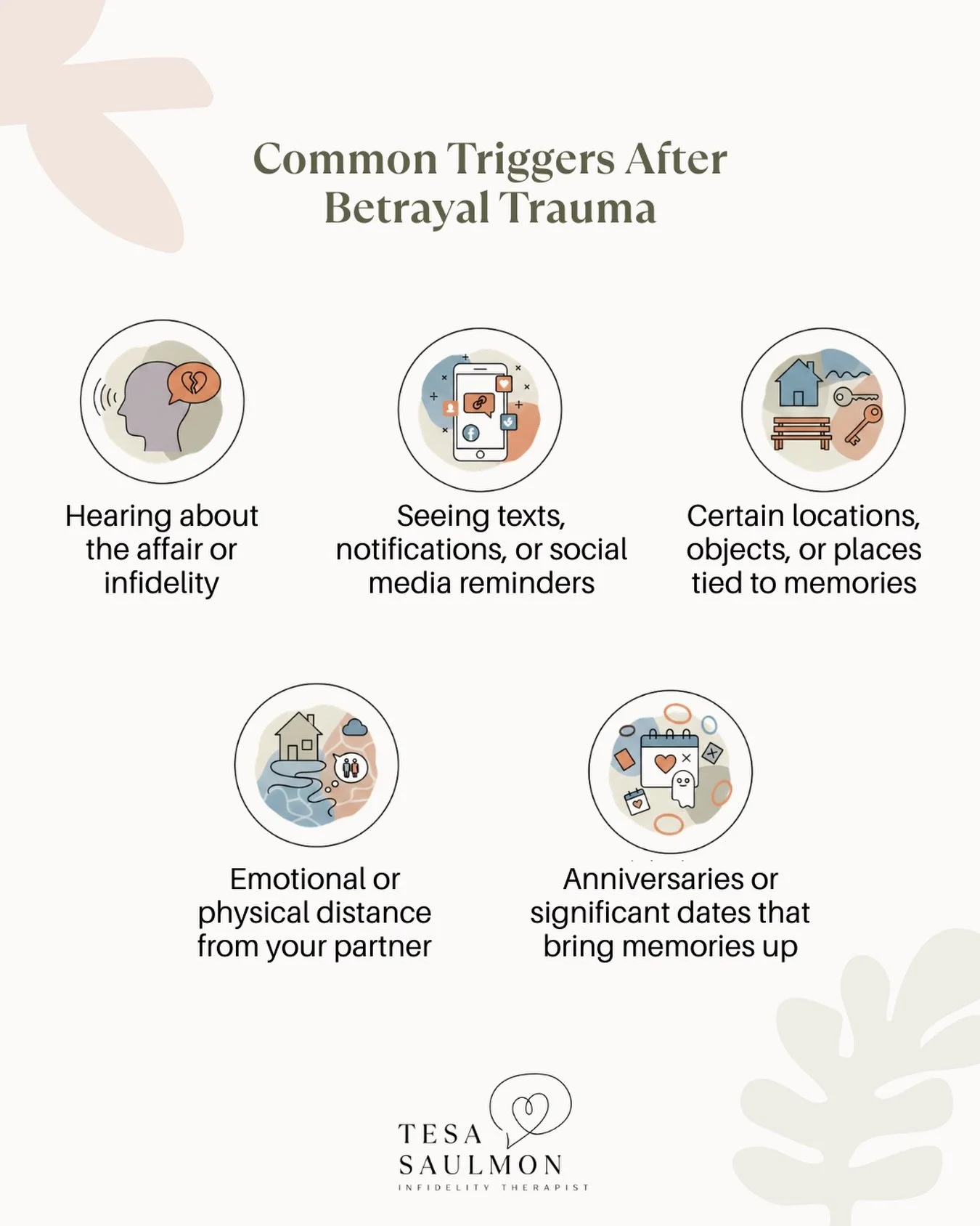 Sometimes a memory, a notification, or a familiar place can bring back the intensity of betrayal as if it just happened. Your heart races, your chest tightens, and your thoughts spin. These reactions are signals from your nervous system showing that 