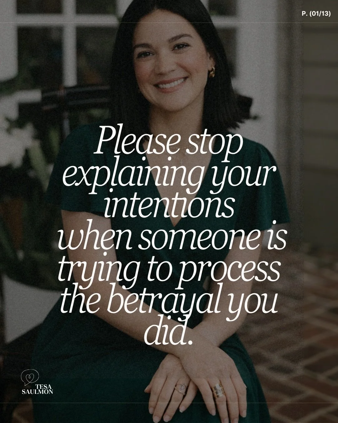 Because in the middle of betrayal trauma, the issue isn&rsquo;t just what you meant&hellip;it&rsquo;s what they&rsquo;re carrying now.

And when you rush to explain your intention, something subtle happens.

Their pain gets interrupted&hellip;
before