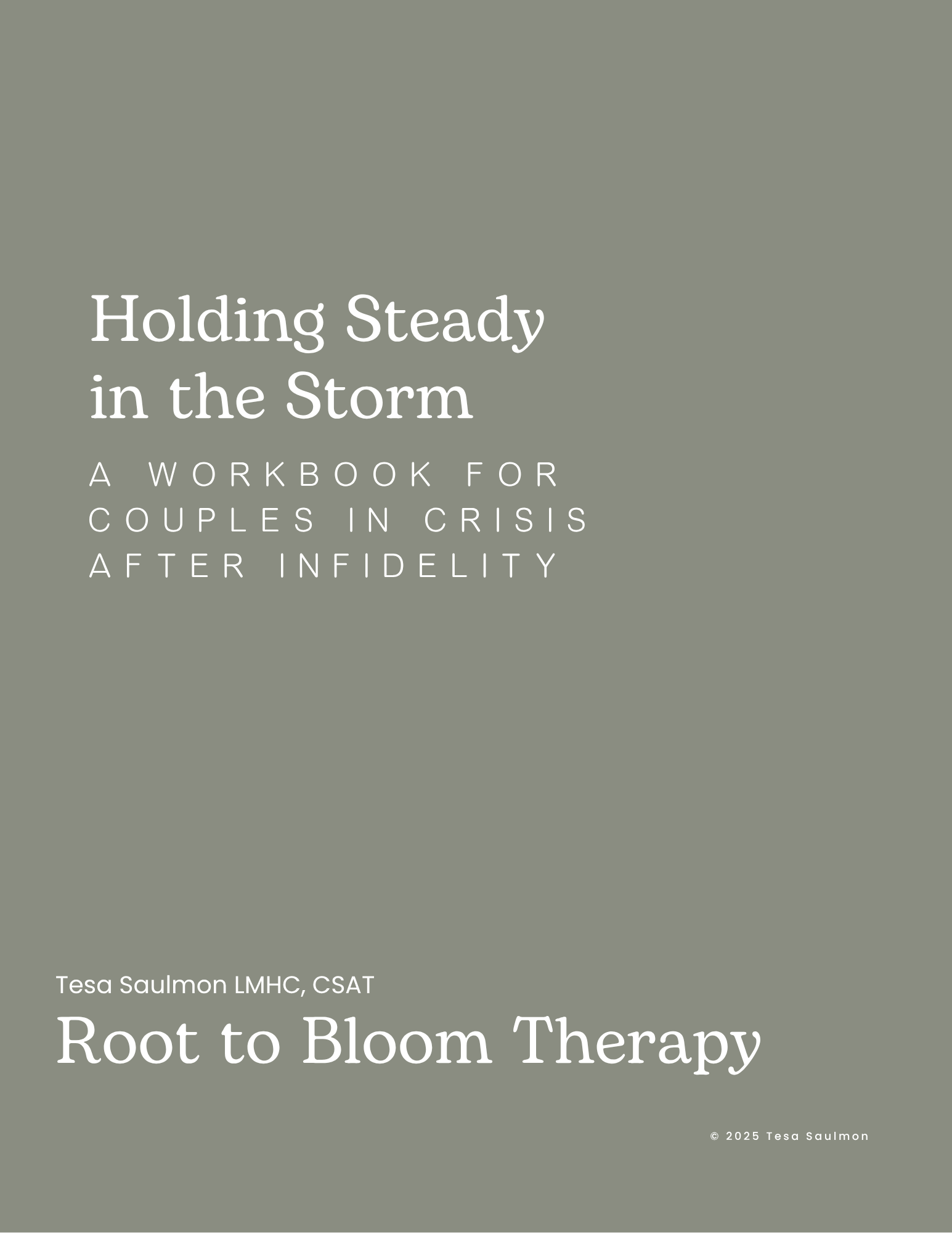Holding Steady in the Storm: A Trauma-Informed Christian Workbook for Couples in Crisis After Infidelity