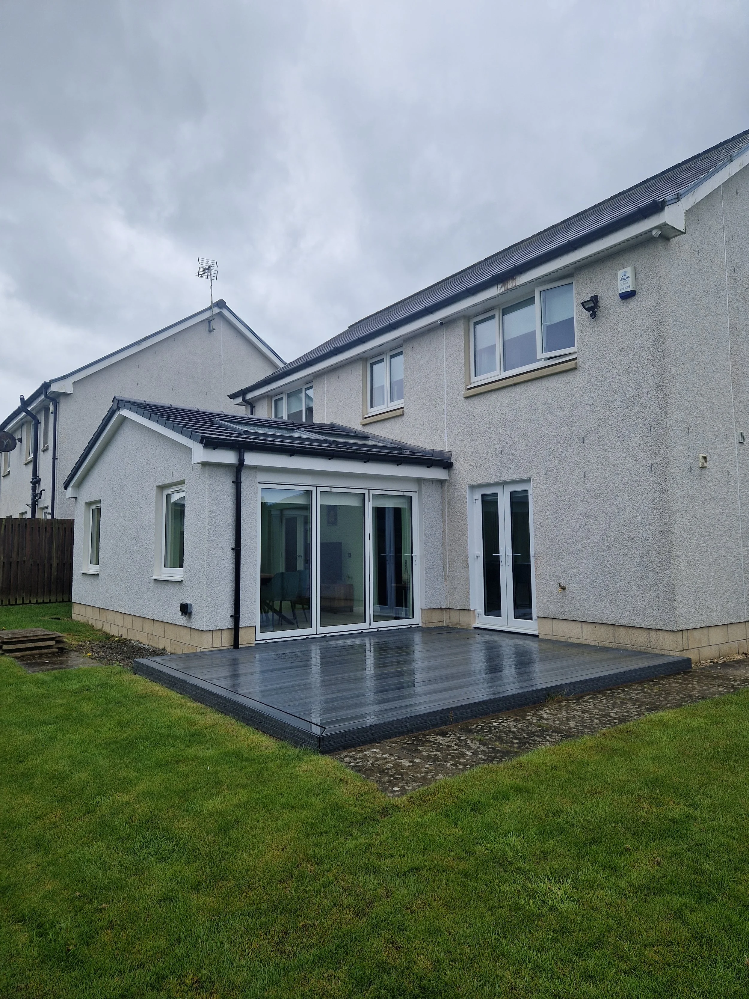 Kitchen and Extension in Stirling. Green Kitchen and Vaulted Ceiling sunroom (88).jpg