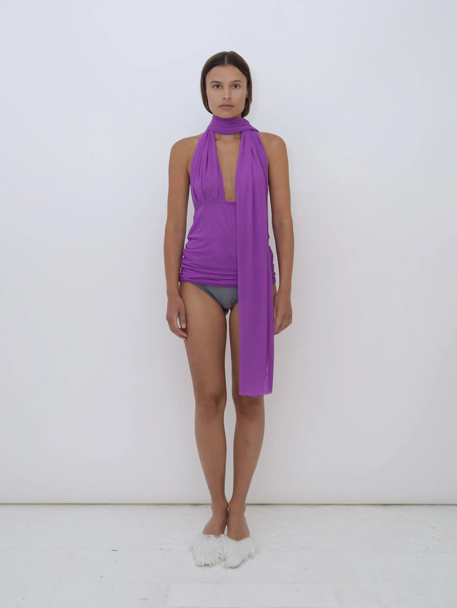 PURPLE MESH TOP