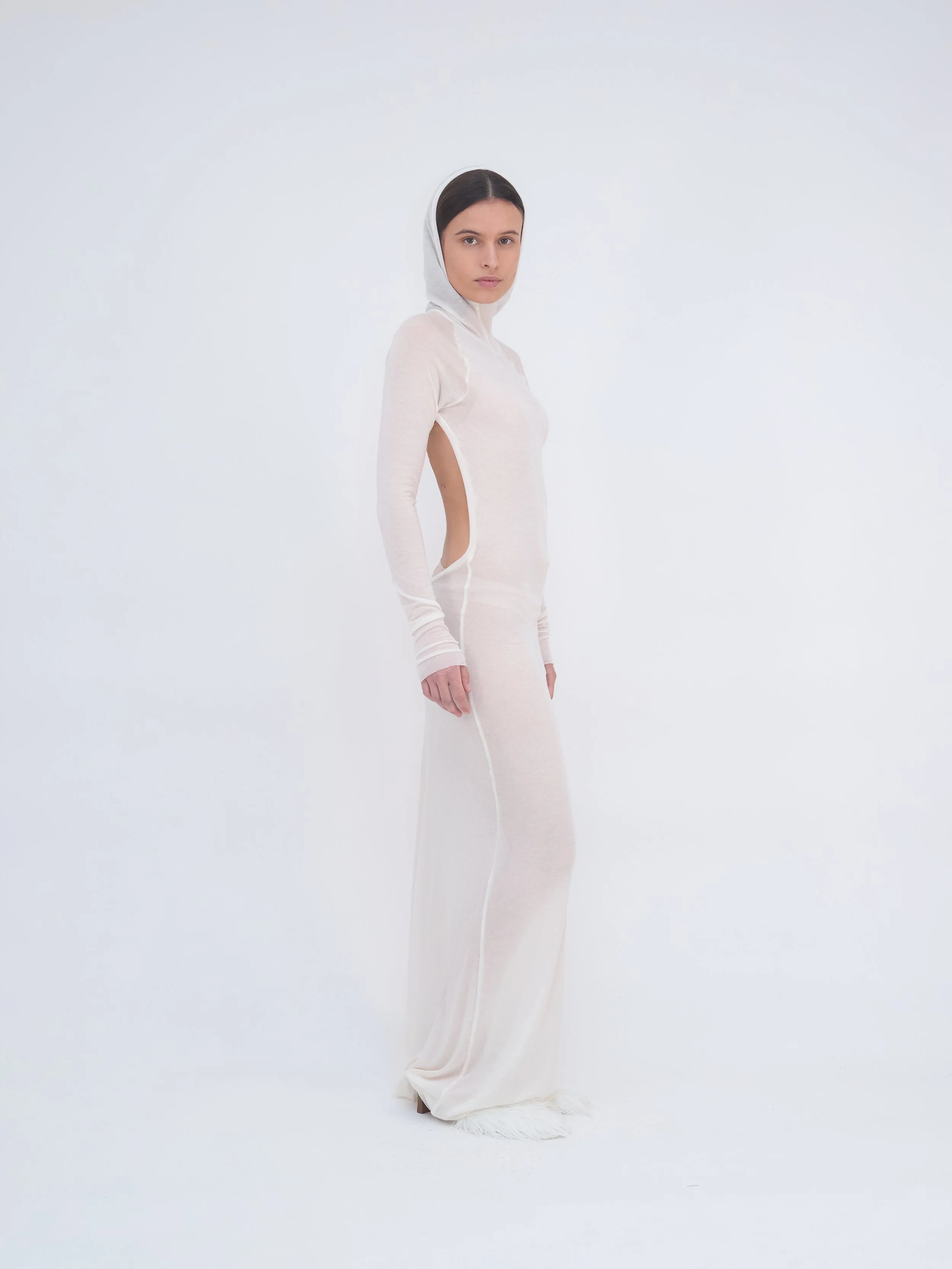 Hoodie dress off-white