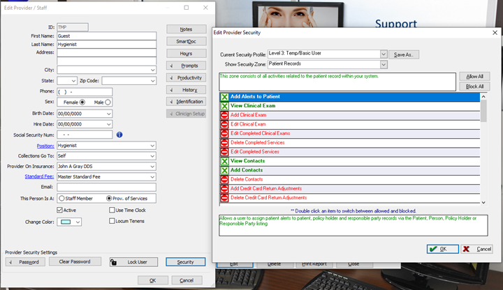 Eaglesoft Temp Hygienist
