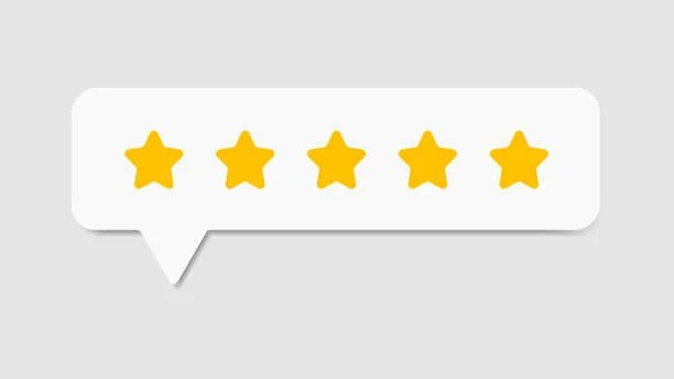 Five-star customer review graphic representing trusted local and national client satisfaction.