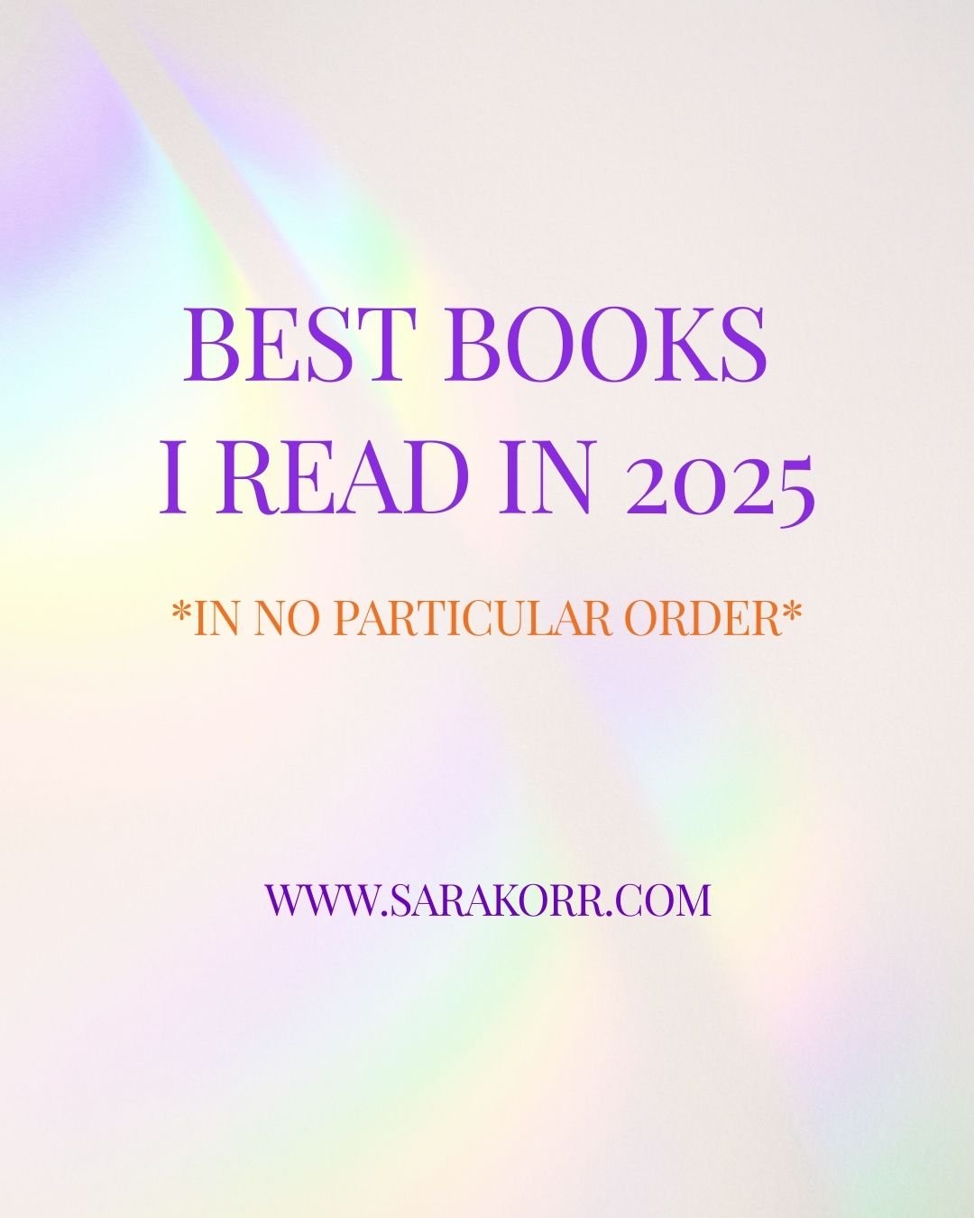 Best Books I Read in 2025