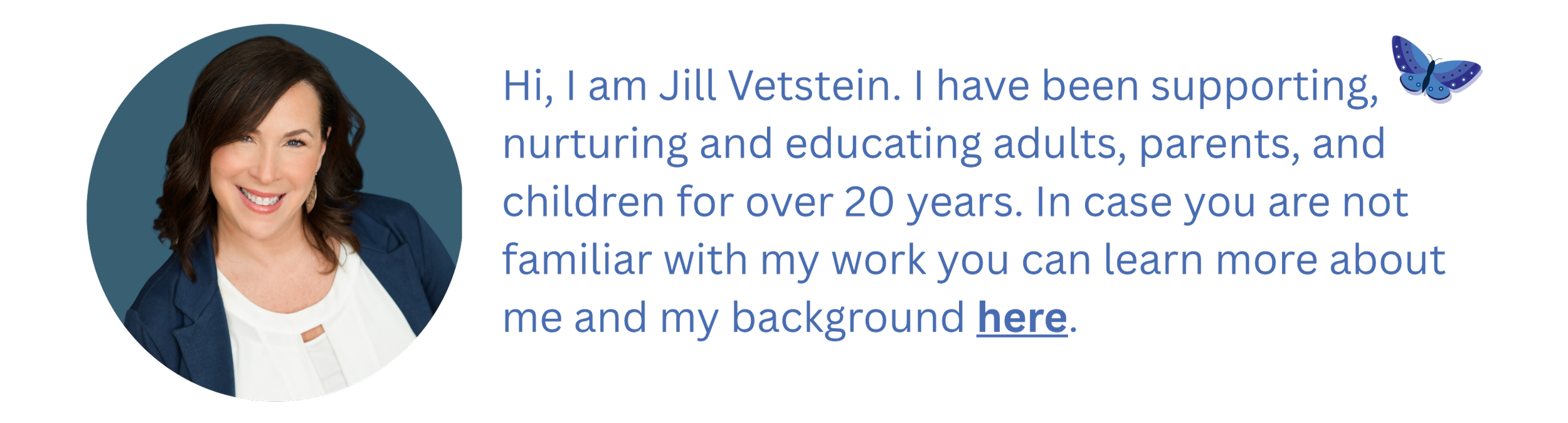 Jill Vetstein smiling in her therapy office in Natick, MA.