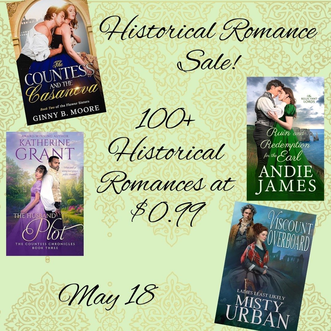 Already binged the first four episodes of Bridgerton (no shame, I have as well) and need something to fill your craving for more Historical Romance?

This May 18, MANY Historical Romance authors have come together to offer you over 100 e-books for on