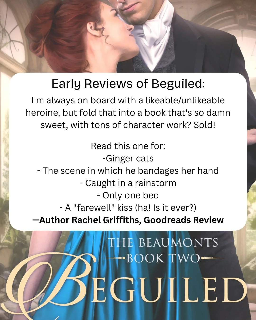 Beguiled is here! And I have received some lovely early reviews 🥰

This one is all the better for being from a fellow author I admire, @rachel.griffiths.writes !

Beguiled is available for purchase on Amazon, or to read in Kindle Unlimited

Happy Re