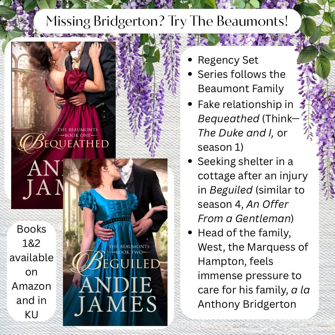 We&rsquo;re at the midpoint between parts 1 and 2 of Bridgerton being released, and some of us might need a fix.

Let me introduce you to the Beaumont family&mdash;follow the hopes and dreams of this family as they come back together after the death 