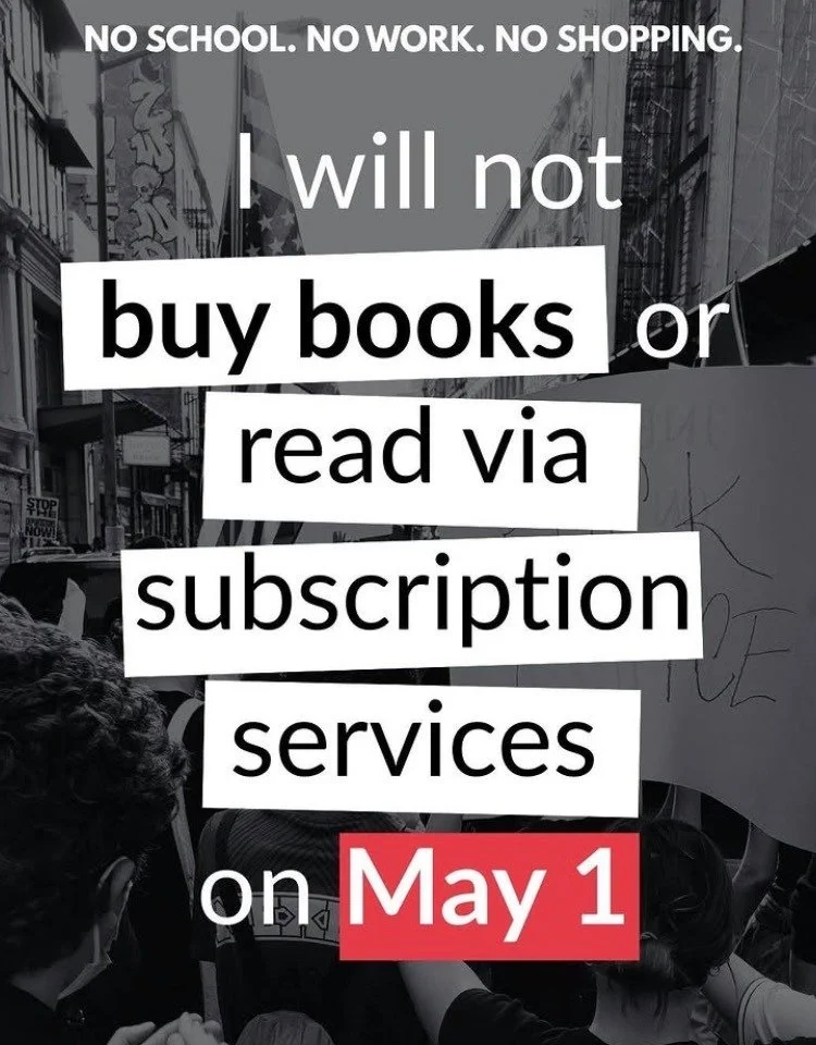 As a human residing in America, I encourage you to participate in May Day this Friday. As an author, I encourage you not to buy my books or read them in KU on Friday.

Why?

And what is May Day?

May Day is &ldquo;No work, no school, no shopping&rdqu