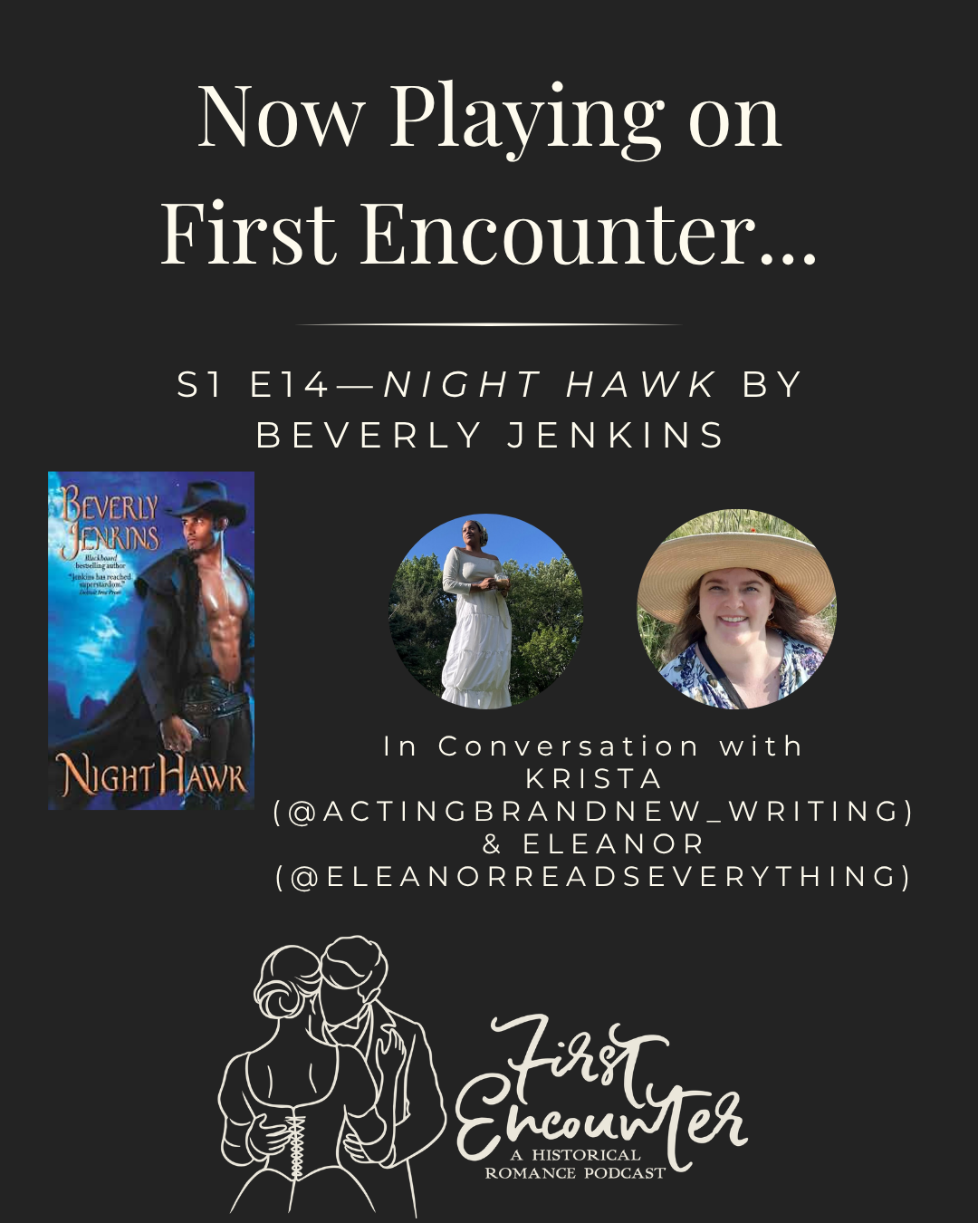 S1 E14—Night Hawk by Beverly Jenkins with Krista and Eleanor