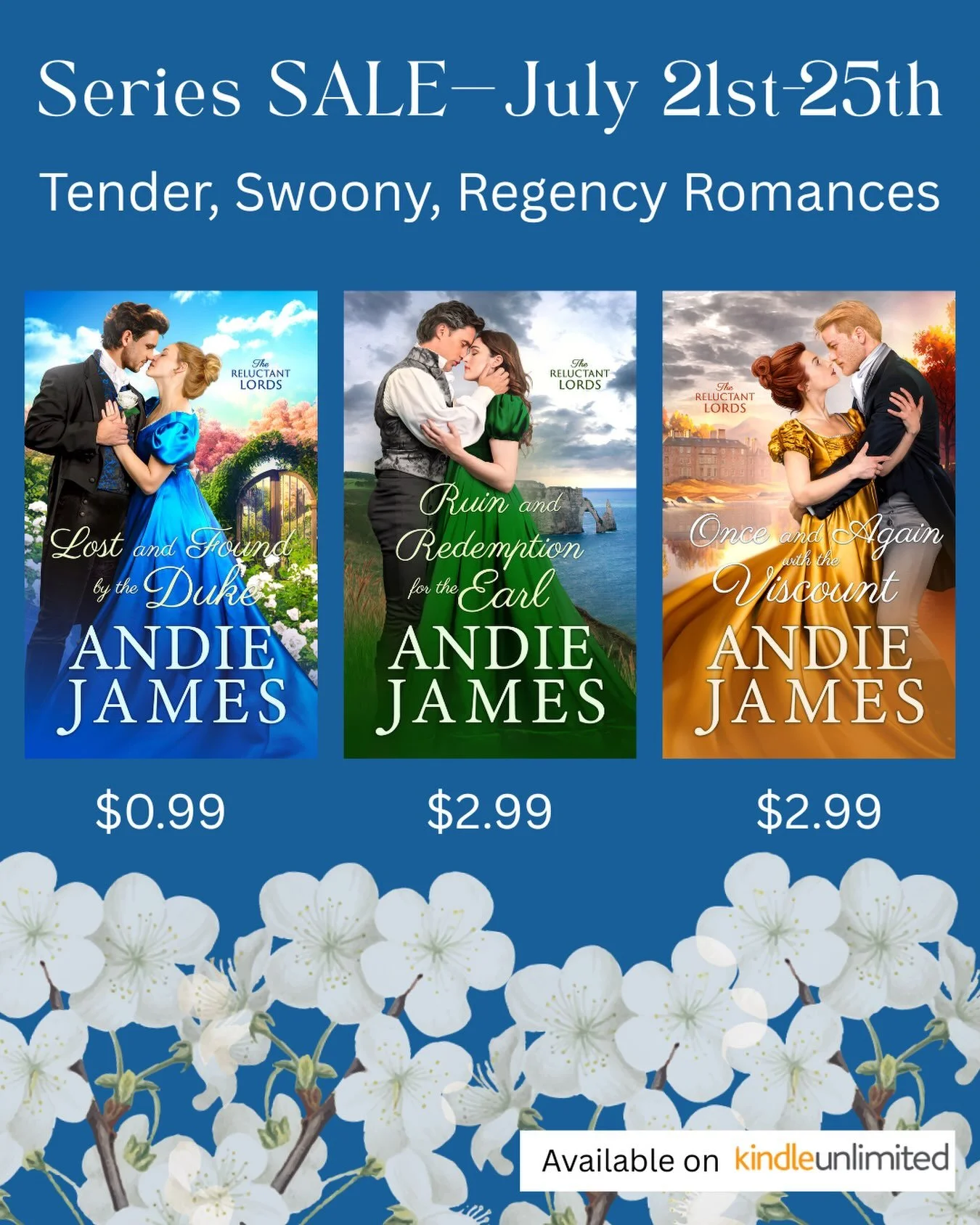 There is still time to grab any book from the Reluctant Lords series (or all three!) for the lowest price you&rsquo;ll see for a while. Sale ends at Midnight on Saturday, July 25&ndash;so act now!