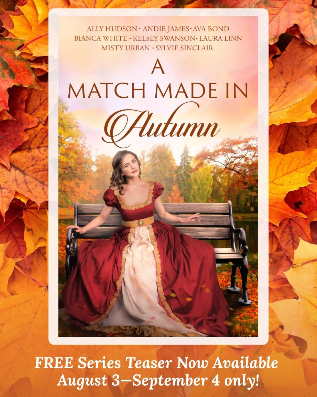 Ready to be swept away to Autumn? You can now download this FREE teaser volume with excerpts from all eight of the novellas in the A MATCH MADE IN AUTUMN series! Enjoy a sample of these stories featuring a second chances at love at LOVE 💕🍁

&mdash;