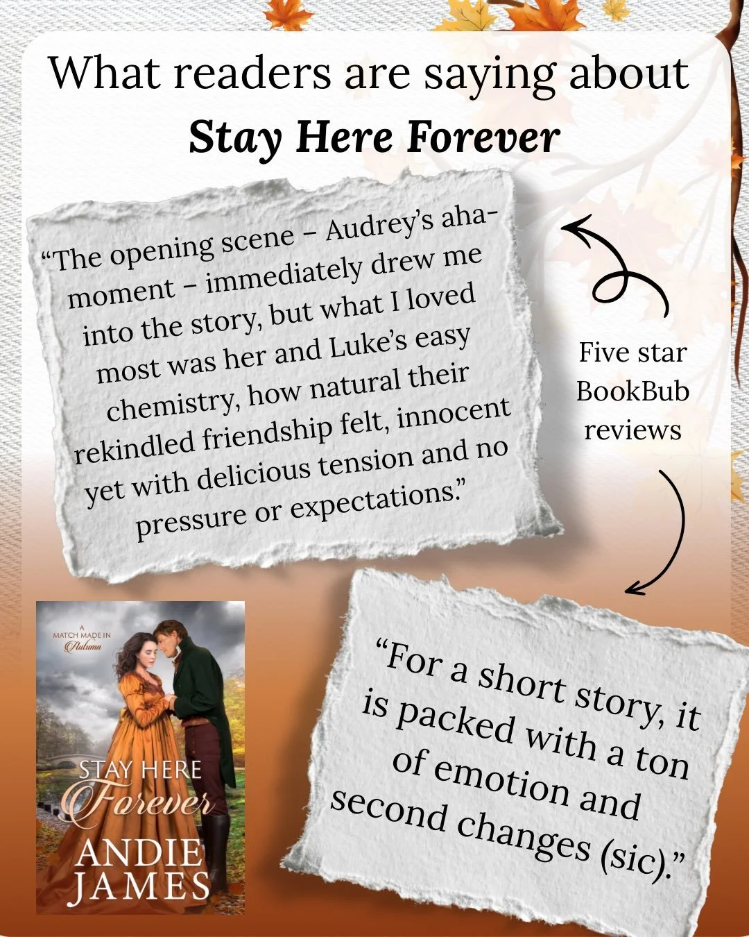 Early feedback on STAY HERE FOREVER has been overwhelmingly positive, and I&rsquo;m so pleased! (And thank you to my ARC readers!)

I won&rsquo;t lie&mdash;this was the first novella I&rsquo;ve written and the shorter format have me hell, trying to f