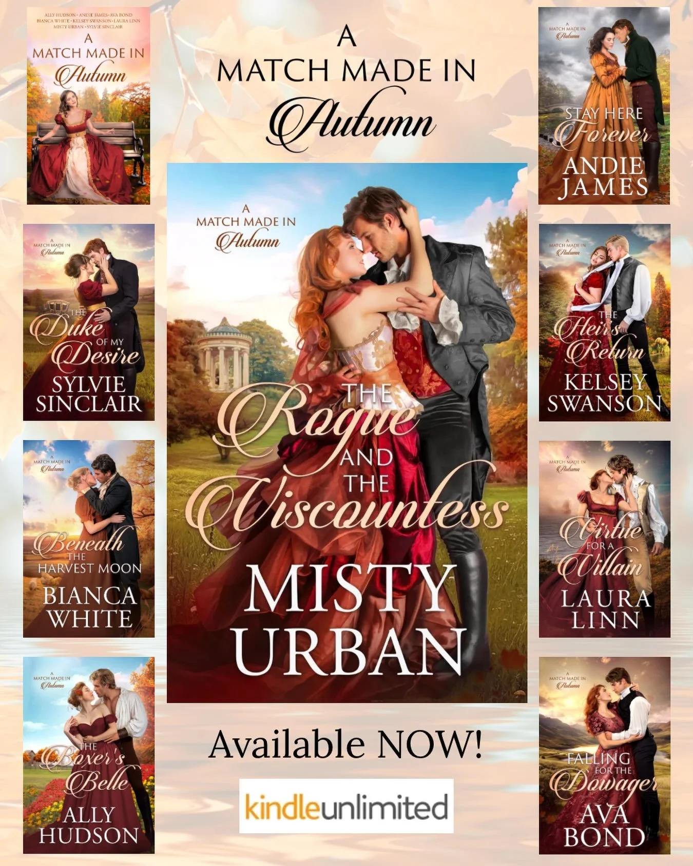 It&rsquo;s release day for THE VISCOUNTESS AND THE ROGUE, volume five in the A Match made in Autumn series 🍂

This book is a fun romp with some light kidnapping and leads who can&rsquo;t deny their attraction regardless of their circumstances! @auth
