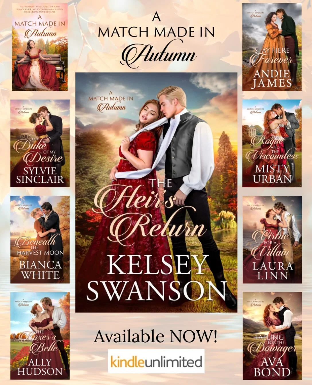 It&rsquo;s release day for RETURN OF THE HEIR by @authorkelseyswanson !!! The sixth novella in our A Match Made in Autumn series&mdash;don&rsquo;t miss this sweet (and spicy 😉) friends to lovers story!

It&rsquo;s the perfect Autumn weekend for thes
