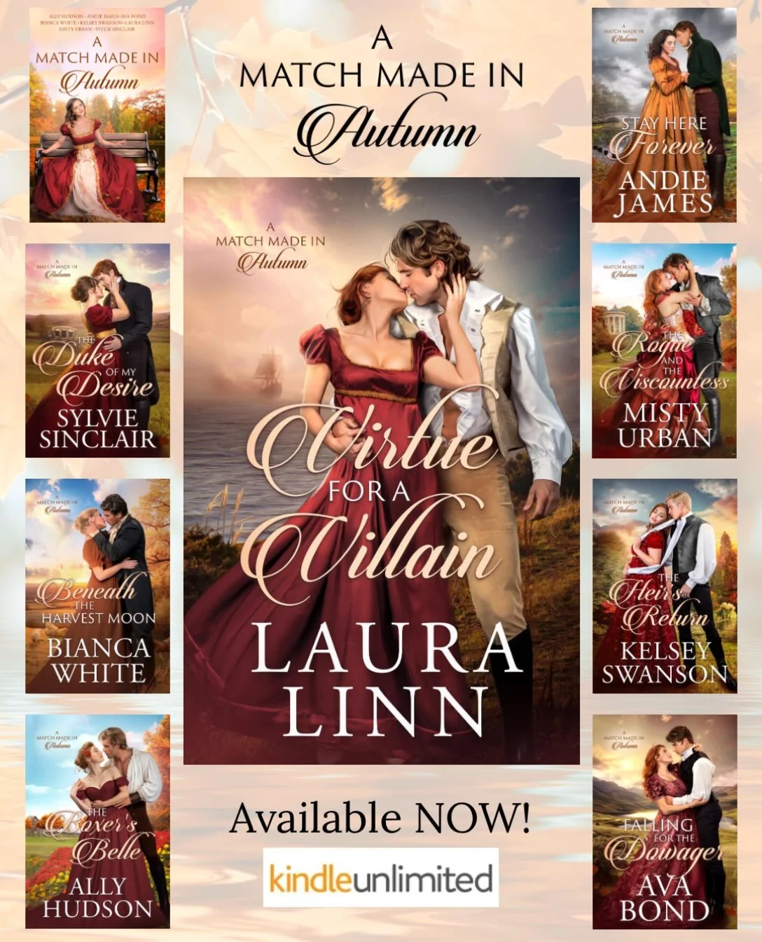 It&rsquo;s release day for @lauralinnauthor and VIRTUE FOR A VILLAIN! The seventh installment in the A Match Made in Autumn 🍂 series, this story is reminiscent of You&rsquo;ve Got Mail if it were set in an 1800&rsquo;s shipyard with a widow and a vi