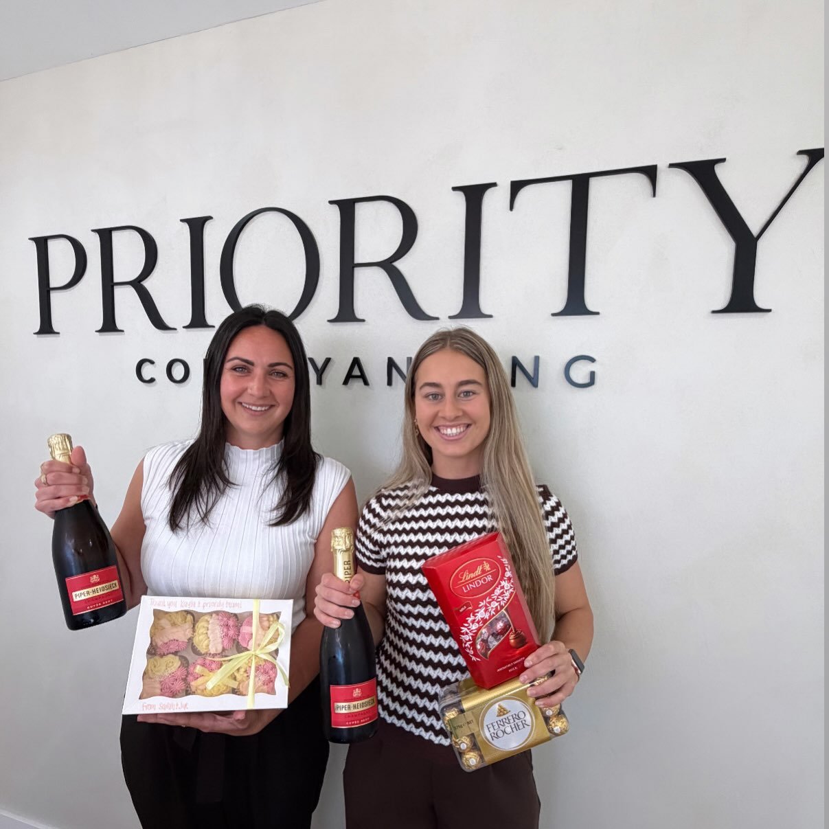 A huge thank you to our clients for these thoughtful gifts. We&rsquo;re grateful to be apart of your property journey and appreciate your support 🤝🤍🖤 #happyclients #priorityconveyancing #yourpropertyourpriority