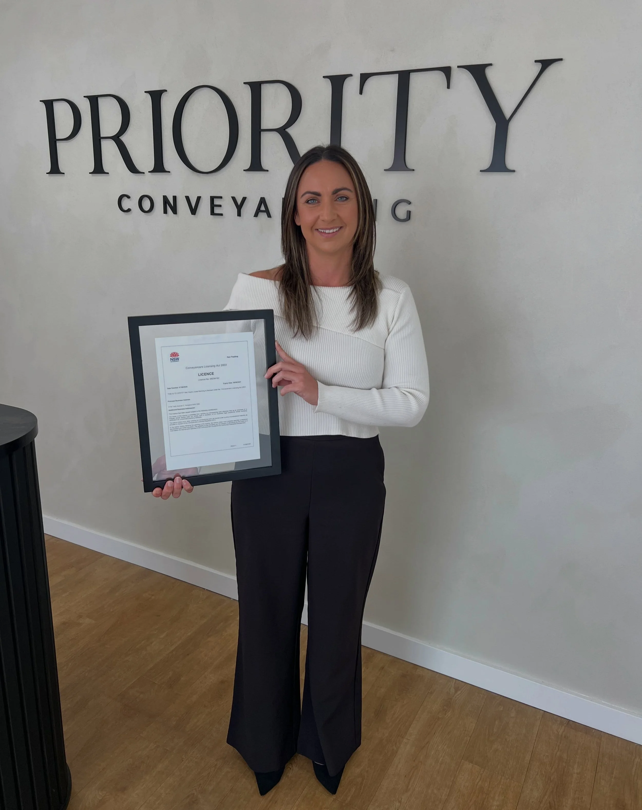 🎉 Congratulations, Kayla! 🎉

We&rsquo;re excited to celebrate Kayla on receiving her conveyancing licence! Your hard work and dedication have paid off, and we&rsquo;re so proud to have you as part of our team.

Join us in congratulating Kayla on th