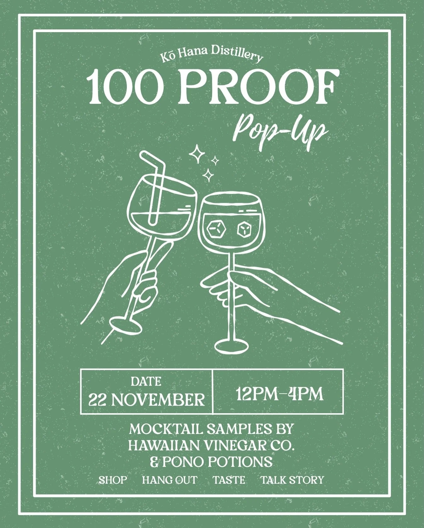 Time Flies When You&rsquo;re Sipping 100 Proof Rum!

Get ready for an exciting flavor experience at Kō Hana Distillery this Saturday!

We are rolling out a fan favorite: our legendary 100 Proof Rum! This delicious expression of our farm-to-glass cane