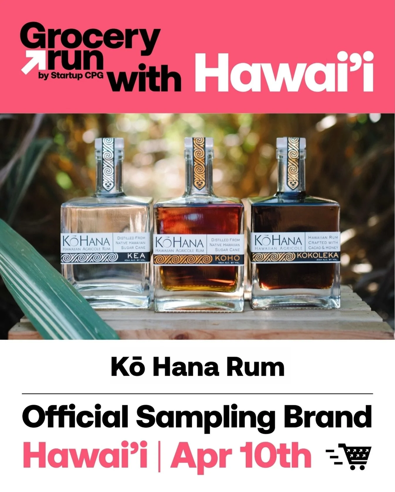 Cheers to local roots and island-grown flavors! 🥃✨

We are excited to announce that Kō Hana Hawaiian Agricole Rum is officially joining the Hawai&rsquo;i Grocery Run with @startupcpg! We&rsquo;ll be in the mix alongside an incredible lineup of local