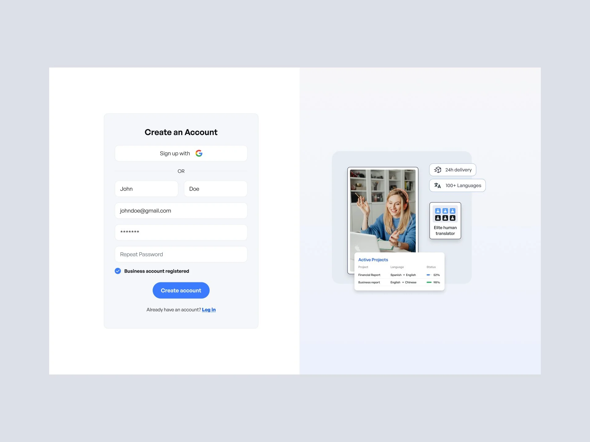 Account Type Selection