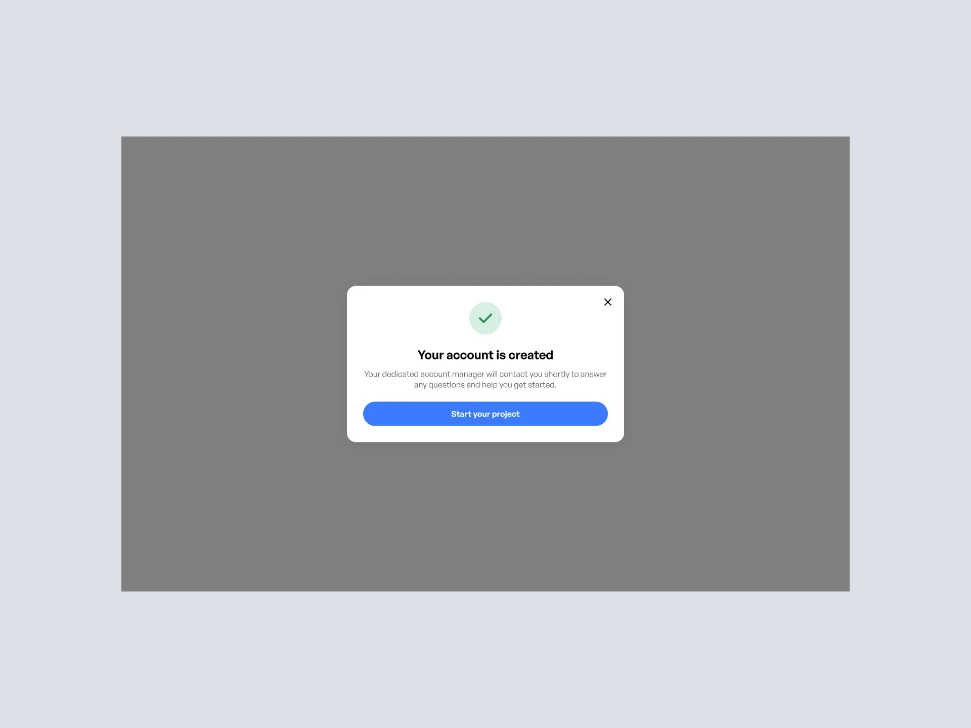 Account Created Confirmation