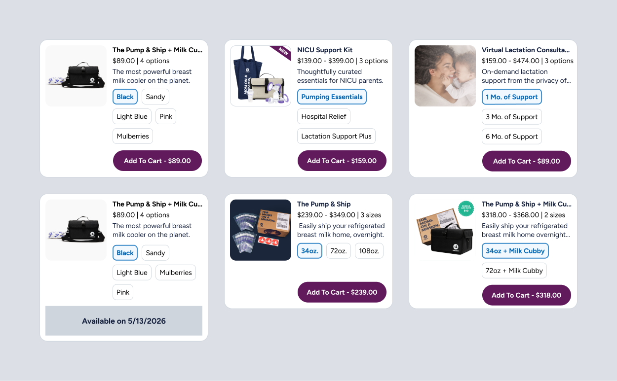 Product Cards Built with the Design System