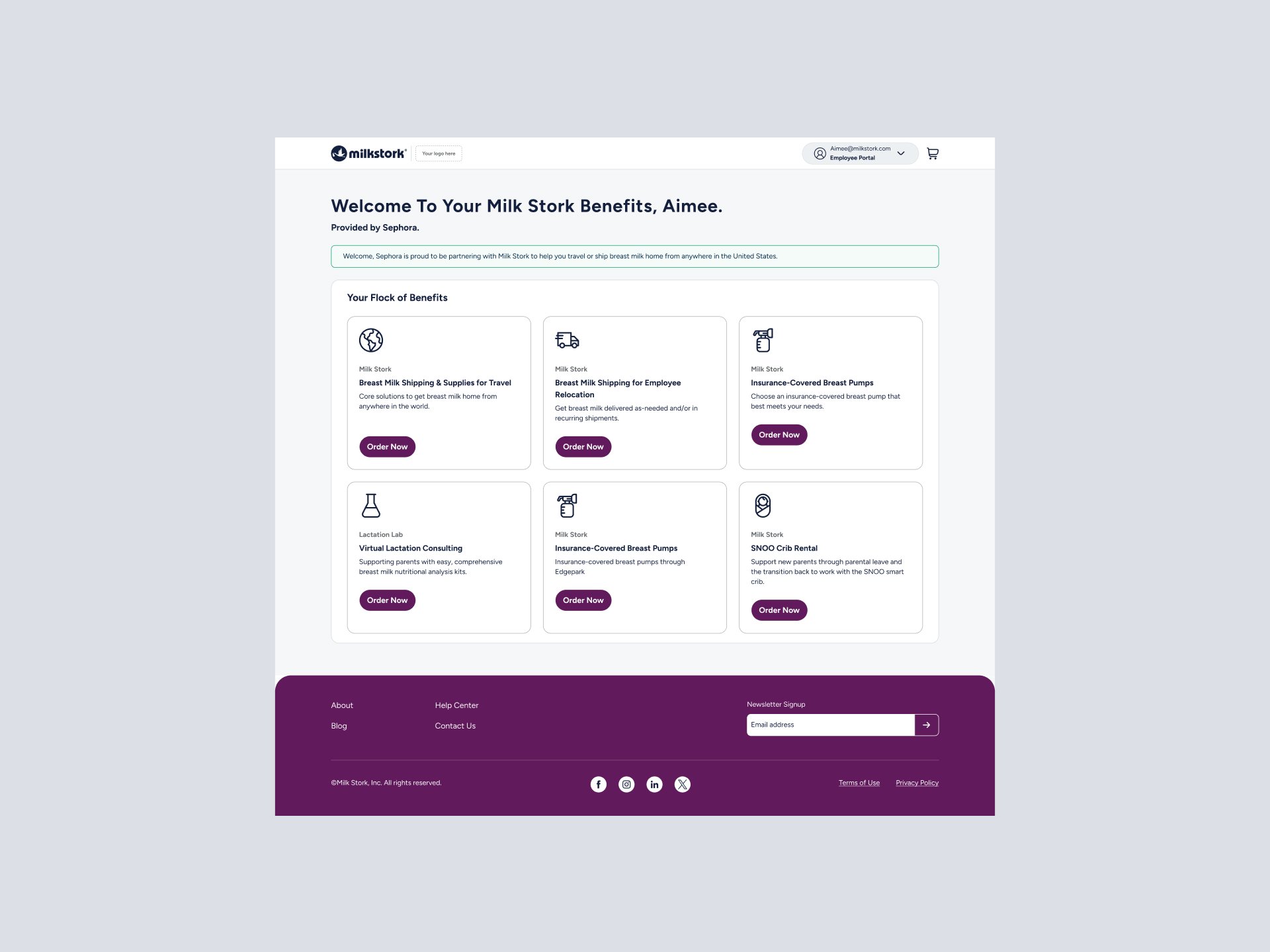 MilkStork Employee Dashboard (B2B) - Coming Soon