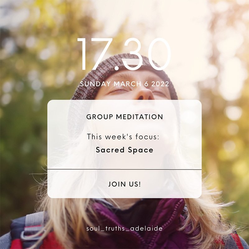 This week’s focus: Sacred Space