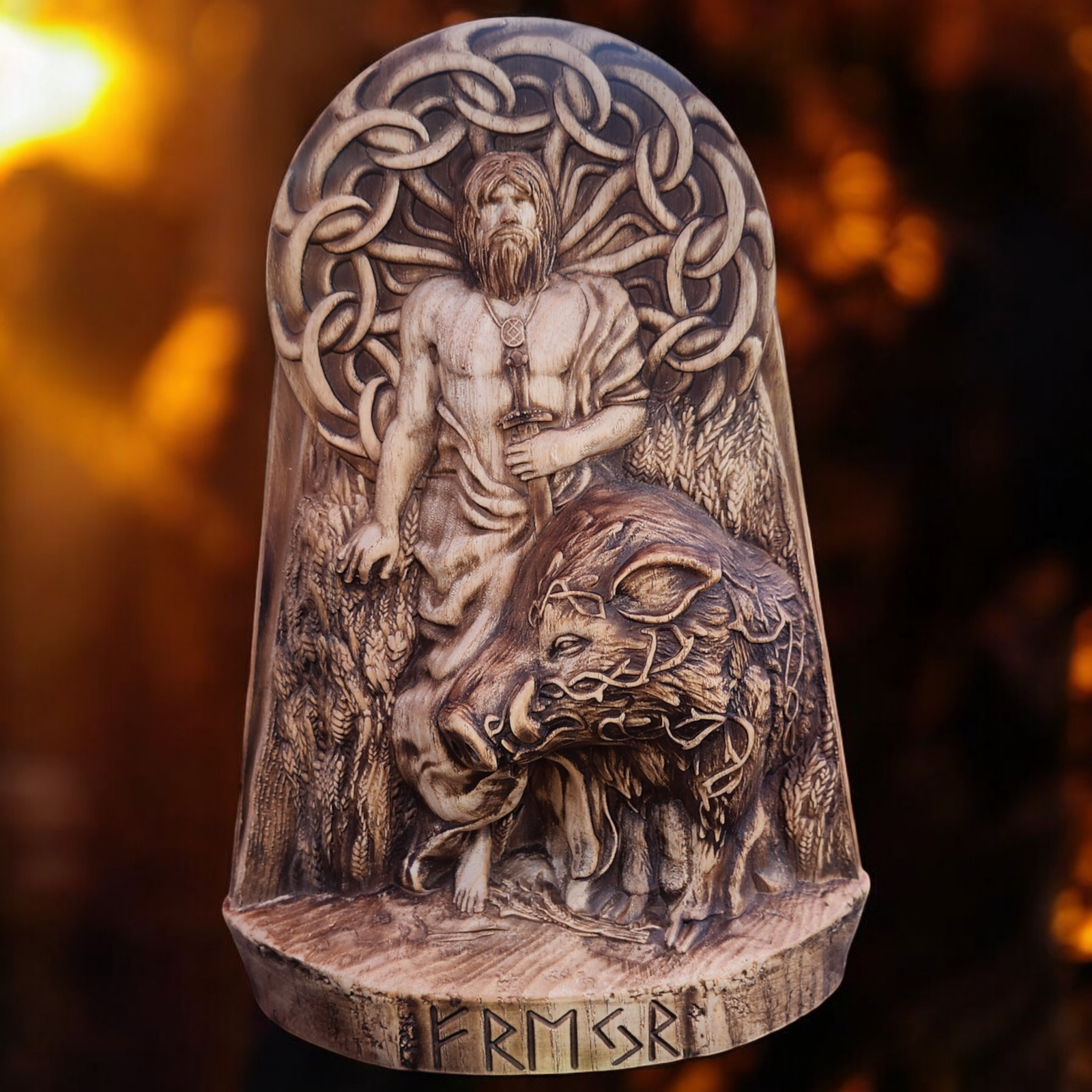 Freyer Norse God Wooden Deity Statue