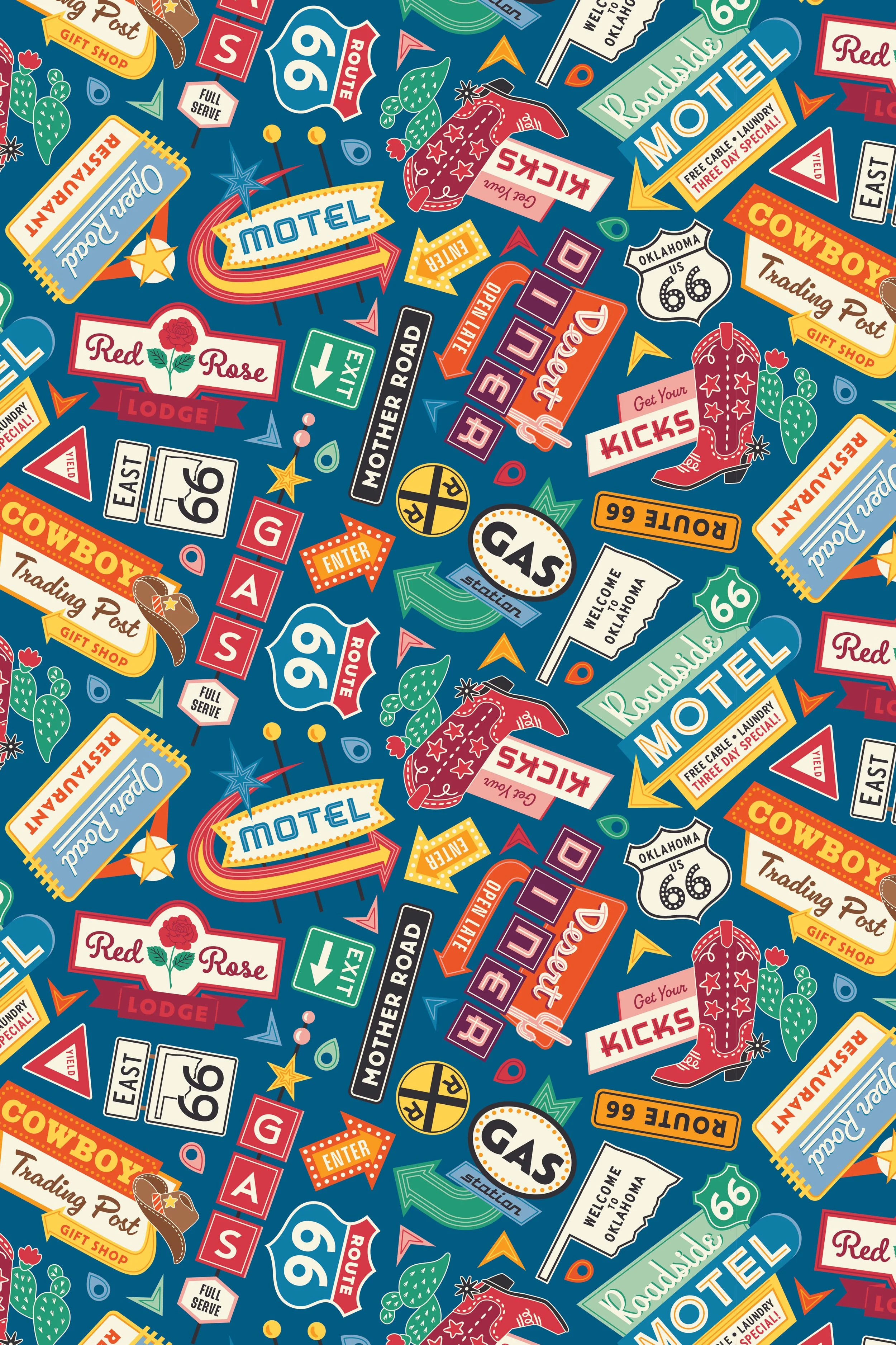 Vintage Signs in Blue