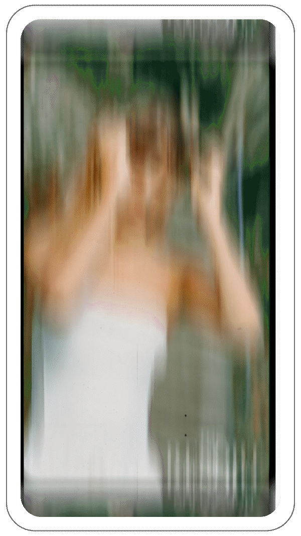 Abstract blurry image of a person behind frosted glass